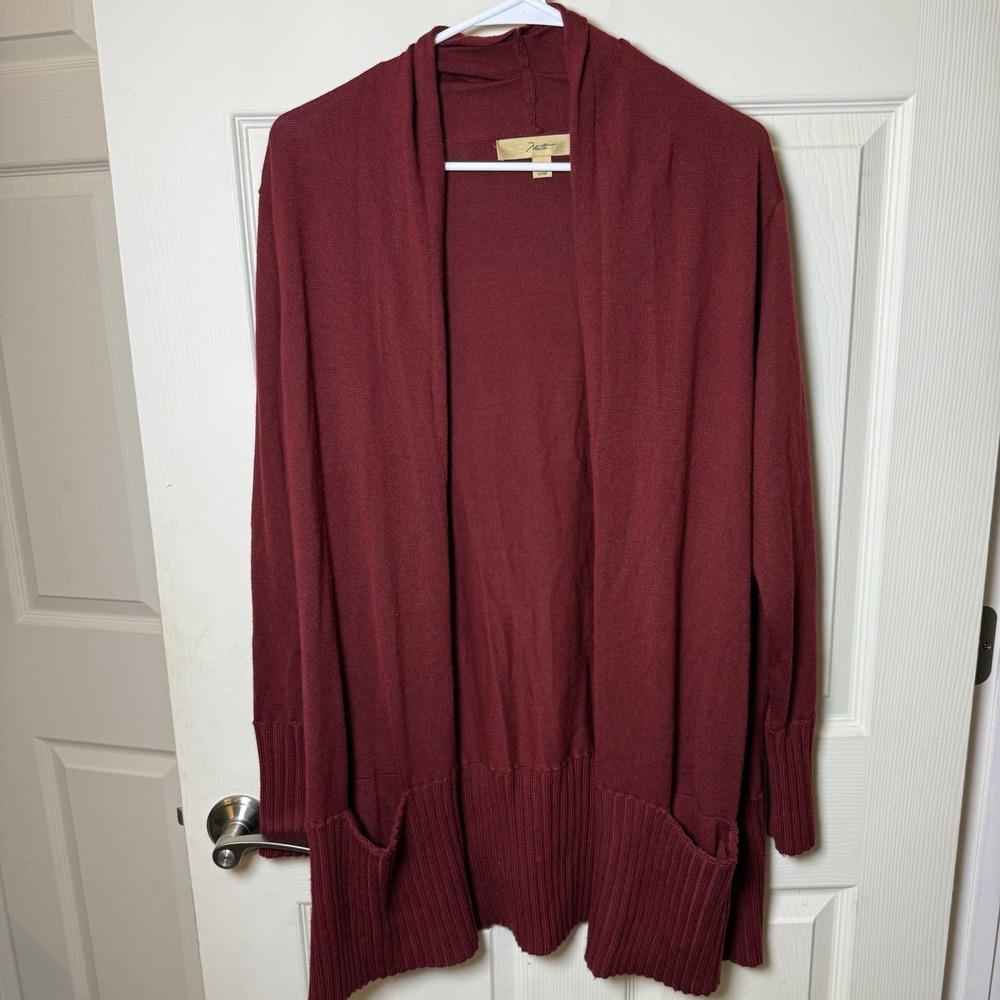 Niotto Women's Merino Wool Blend Long Open Duster Cardigan Long‎ Sleeve XL